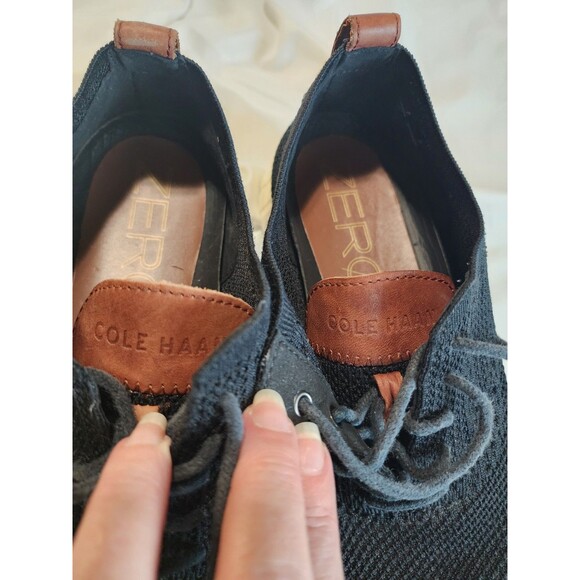 Cole Haan Zerogrand Stitchlite Black Knit Wingtip Shoes C24948 Mens Size 9.5 - Picture 5 of 8